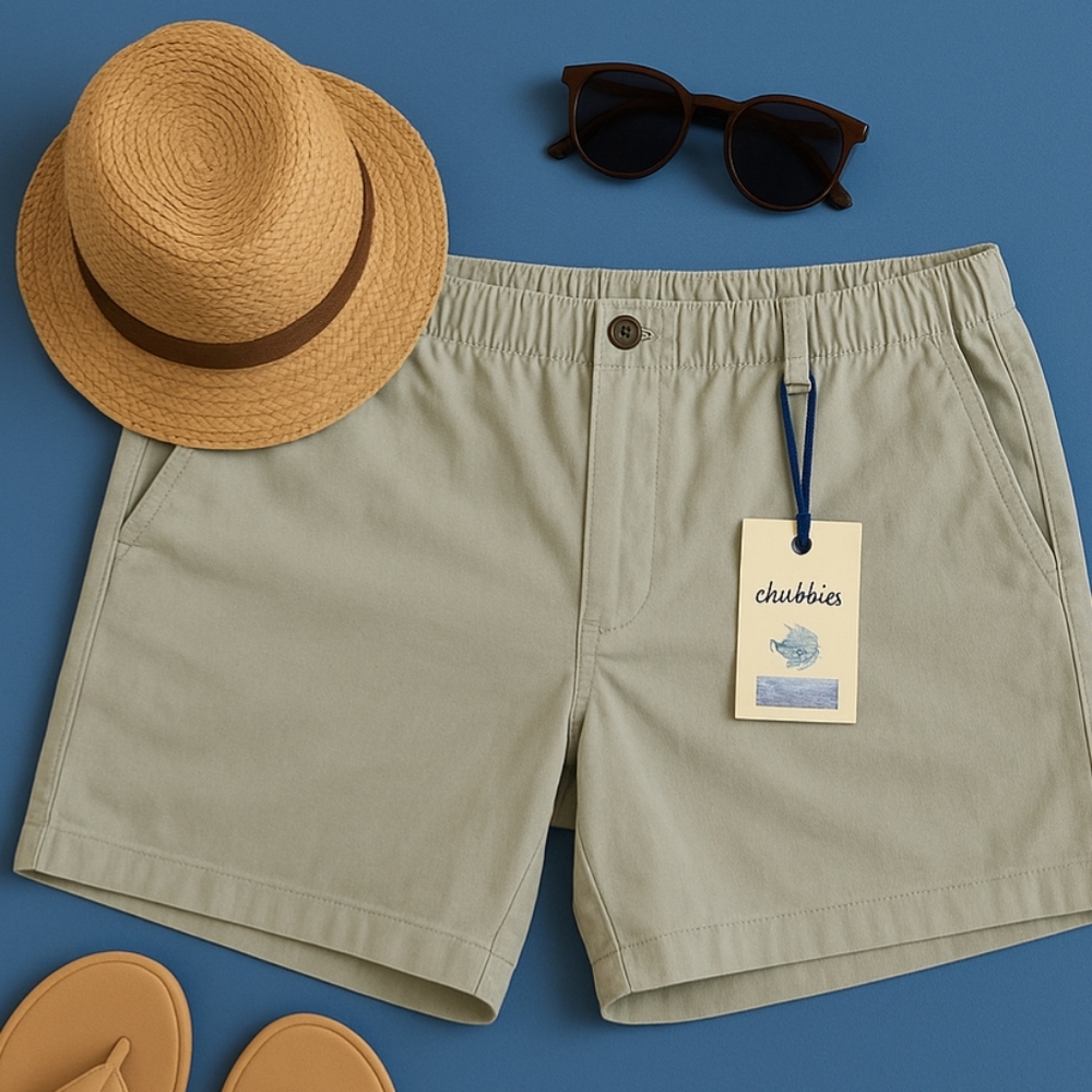 Chubbies Men’s “The Silver Linings” 5.5” Inseam Shorts XL – Greige